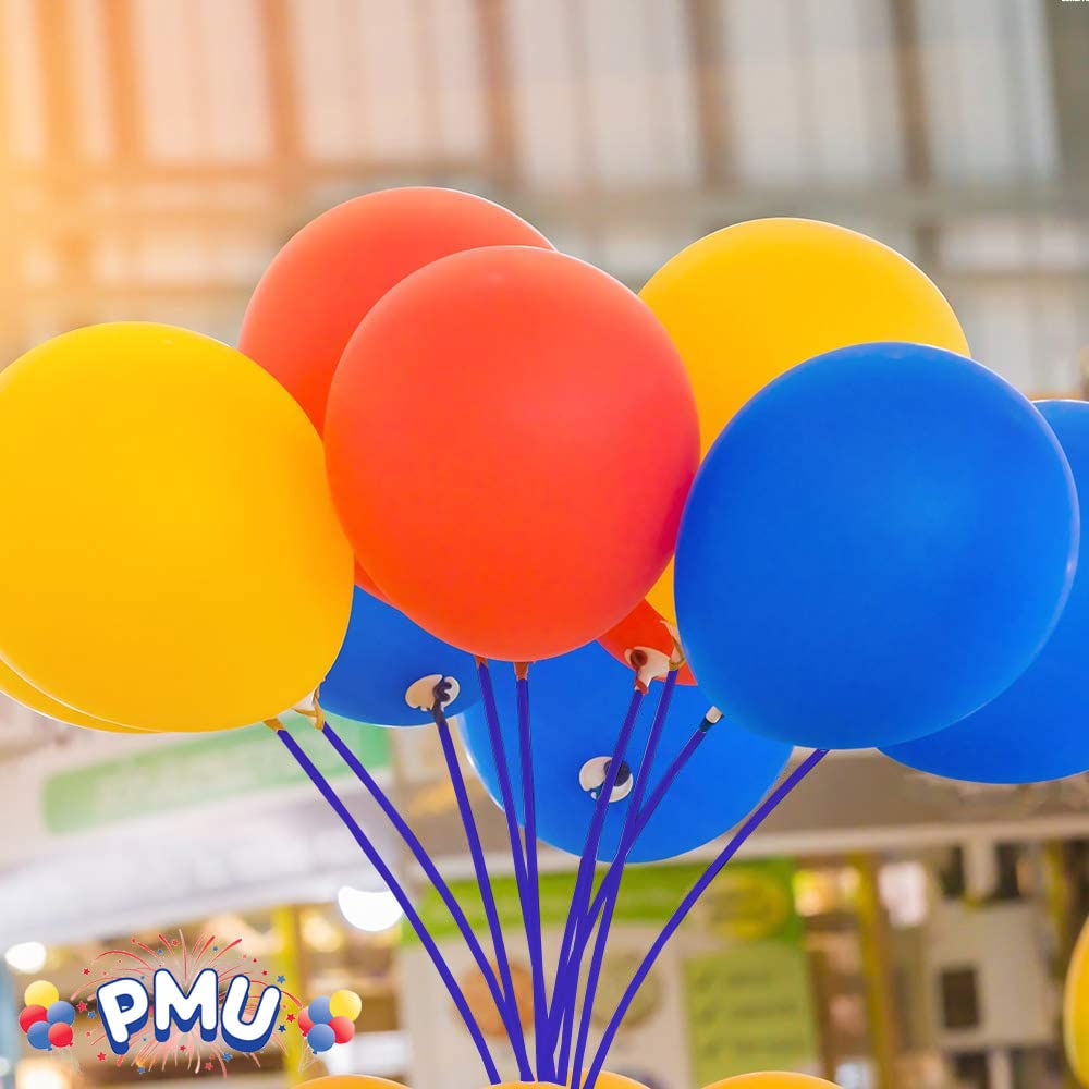 Premium 16-Inch Blue PMU Balloon Sticks with Clear Cups - Latex/Mylar Balloon Holder for Air-Filled Balloons (1000-Pack) - Perfect for Birthday Parties, Baby Showers & Wedding Decorations