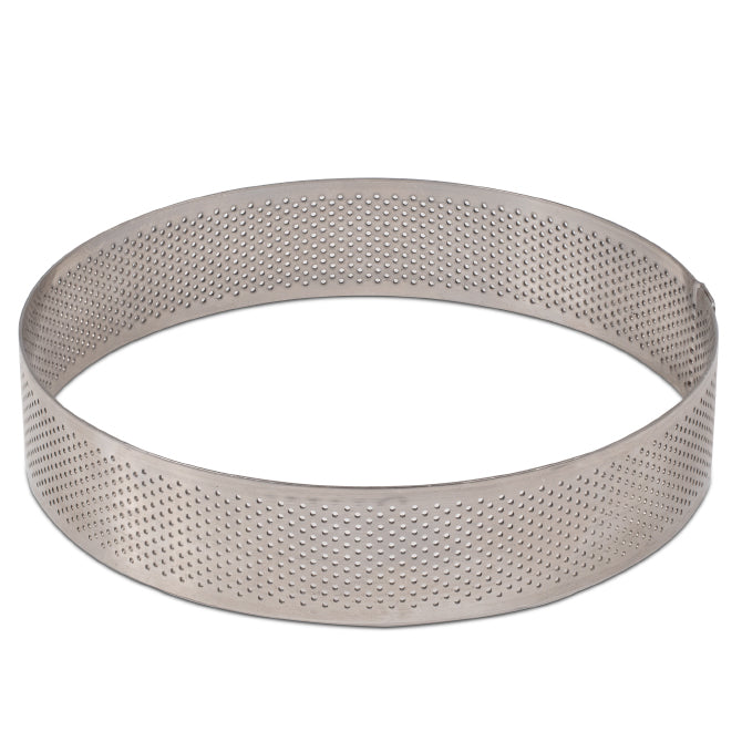 Pavoni Crostate Micro Perforated Ring - 1.3 Inch Height - Perfect for Baking, Pastry Making & Cake Decorating - Ideal for Home Bakers & Professional Chefs