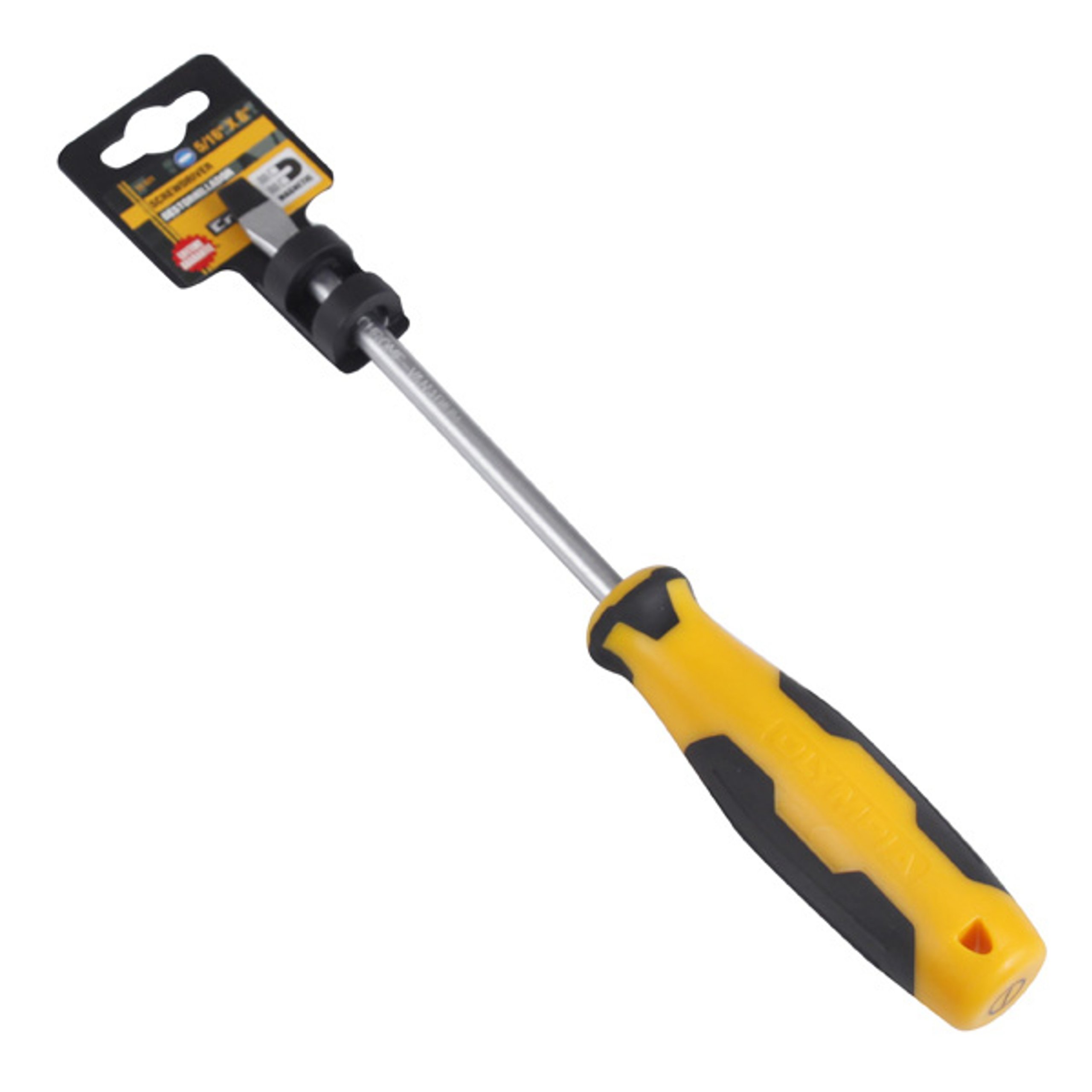 Olympia Tools 5/16 x 6 Inch Screwdriver - Professional Phillips Head Screwdriver for Home Repair, DIY Projects & Automotive Work - Durable Steel Shaft with Comfort Grip Handle (Model 22-271)