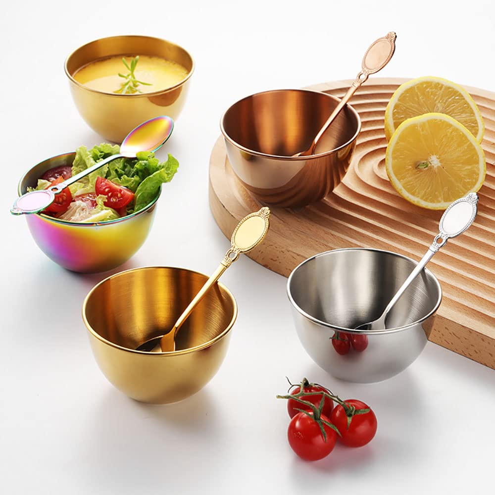 8-Pack Stainless Steel Mini Dessert Bowls - 3.35