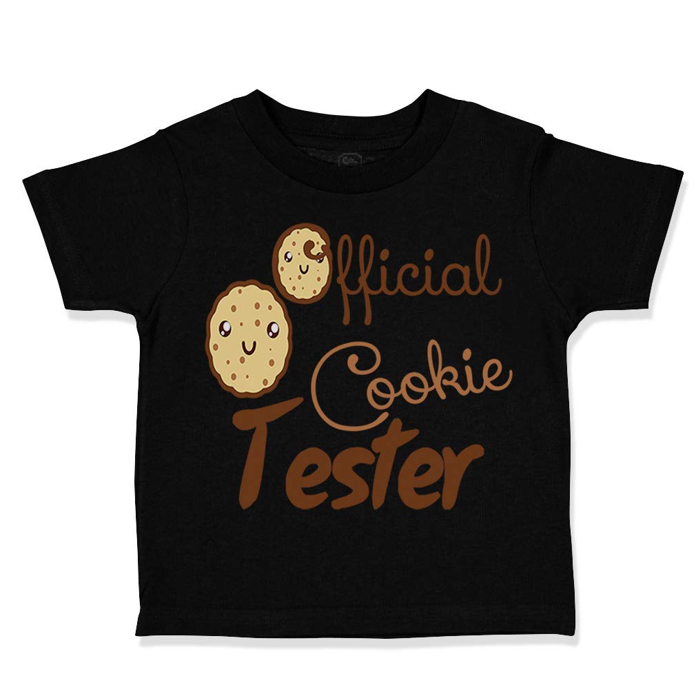 Custom Toddler T-Shirt - Official Cookie Tester Funny Humor Top for Boys & Girls | Cute Kids Casual Wear for Playdates, Birthday Parties & Family Photos