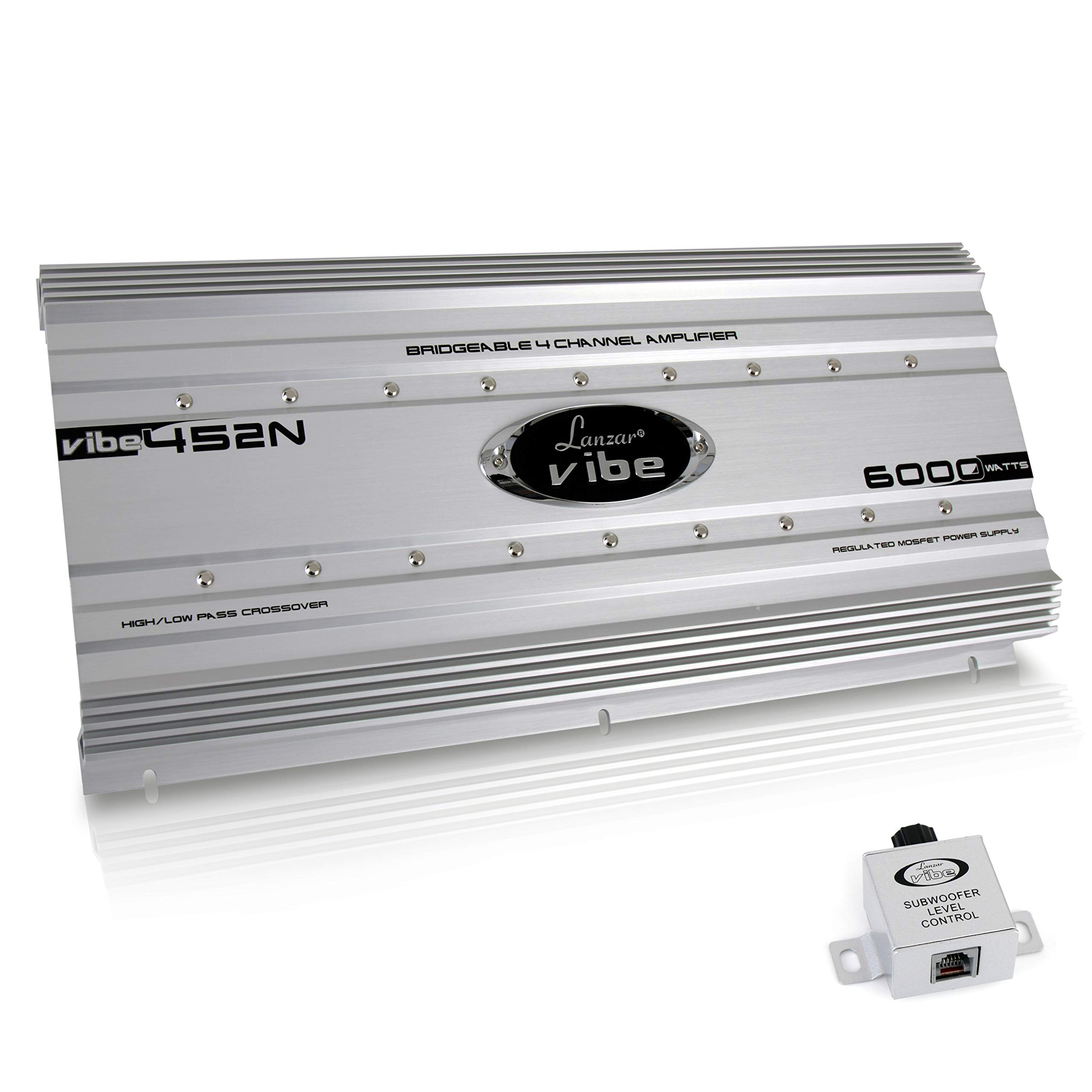 6000W 4-Channel Mosfet Car Audio Amplifier with RCA Input, Subwoofer Bass Control, LED Indicator - Powerful Car Stereo Amp for Enhanced Bass & Clear Sound - Perfect for Car Audio Upgrades, Truck Sound Systems & DIY Installations