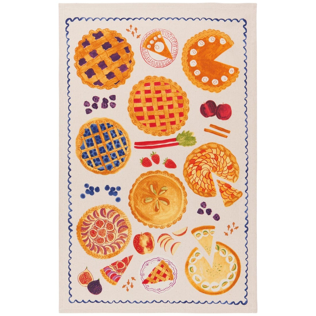 Now Designs Sweet as Pie Printed Cotton Dish Towel - Soft & Absorbent Kitchen Towel for Drying Dishes, Decor & Gift Giving