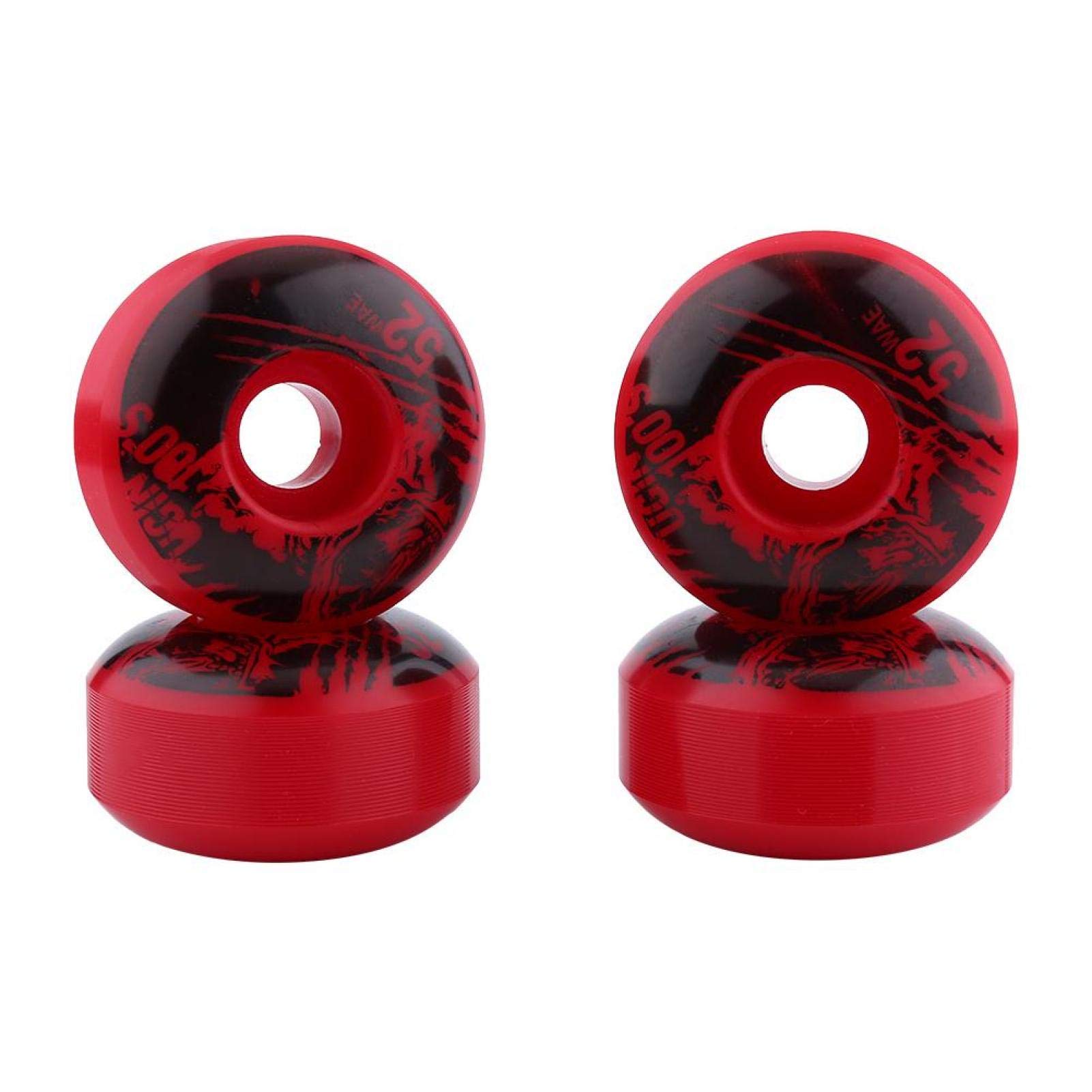 SNOQ 52mm x 30mm Black Wide Skateboard Wheels | Durable Outdoor Cruiser Wheels for Beginners & Pro Skaters | Perfect for Street, Park & Pavement Riding
