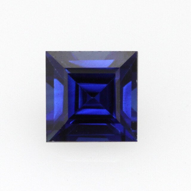 Wholesale 4mm 8mm Square Cut Bright Blue Lab Created Sapphire - VVS Eye Clean for Jewelry Making, Engagement Rings & Custom Designs