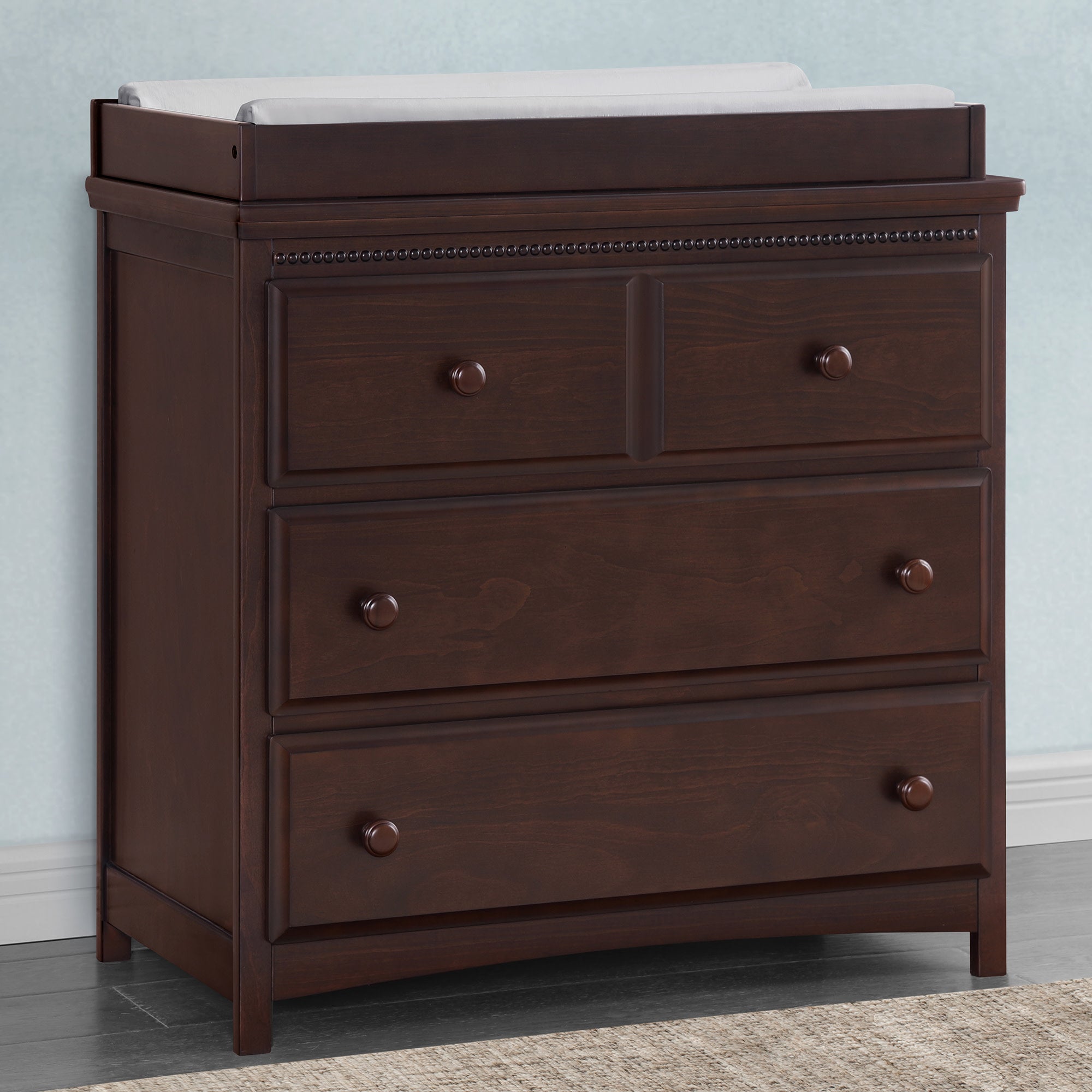 Emerson 3-Drawer Baby Dresser with Changing Table Top - Nursery Storage Organizer for Diapers, Clothes & Baby Essentials | Perfect for Newborns & Toddlers