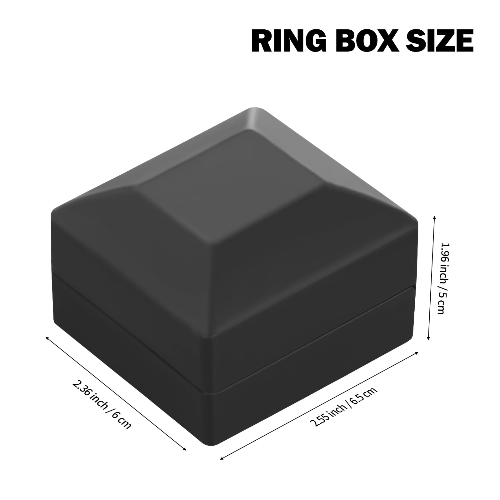 LED Ring Earring Box for Proposal, Wedding & Engagement - Luxury Jewelry Gift Box with LED Lights, Jewelry Display Case (Black) - Perfect for Surprise Proposals, Anniversary Gifts & Bridal Jewelry Storage
