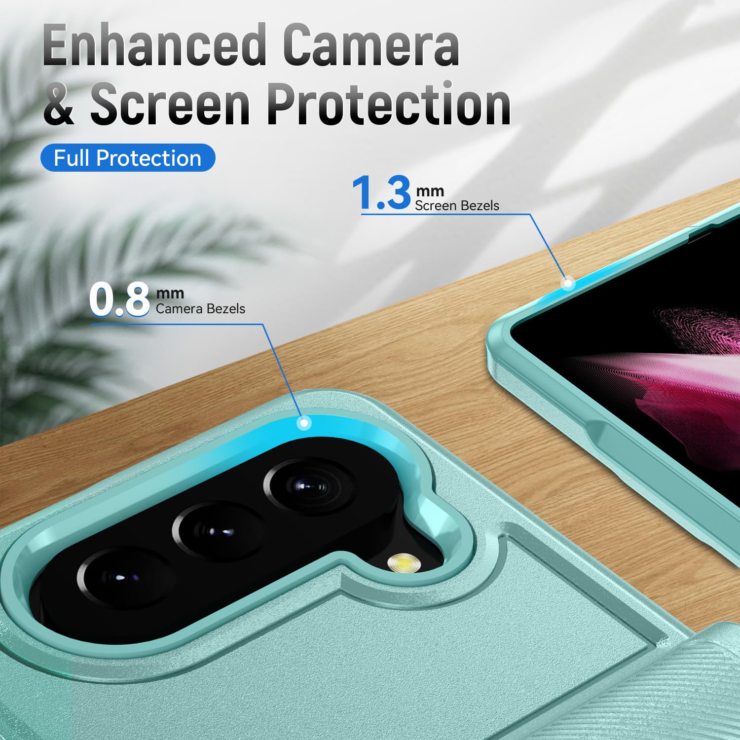 Premium Samsung Galaxy Z Fold 5 Case with Kickstand & Magnetic Ring Holder - Military Grade Shockproof Protection, Skin-Friendly Durable Cover (Green) - Perfect for Work, Travel & Outdoor Activities