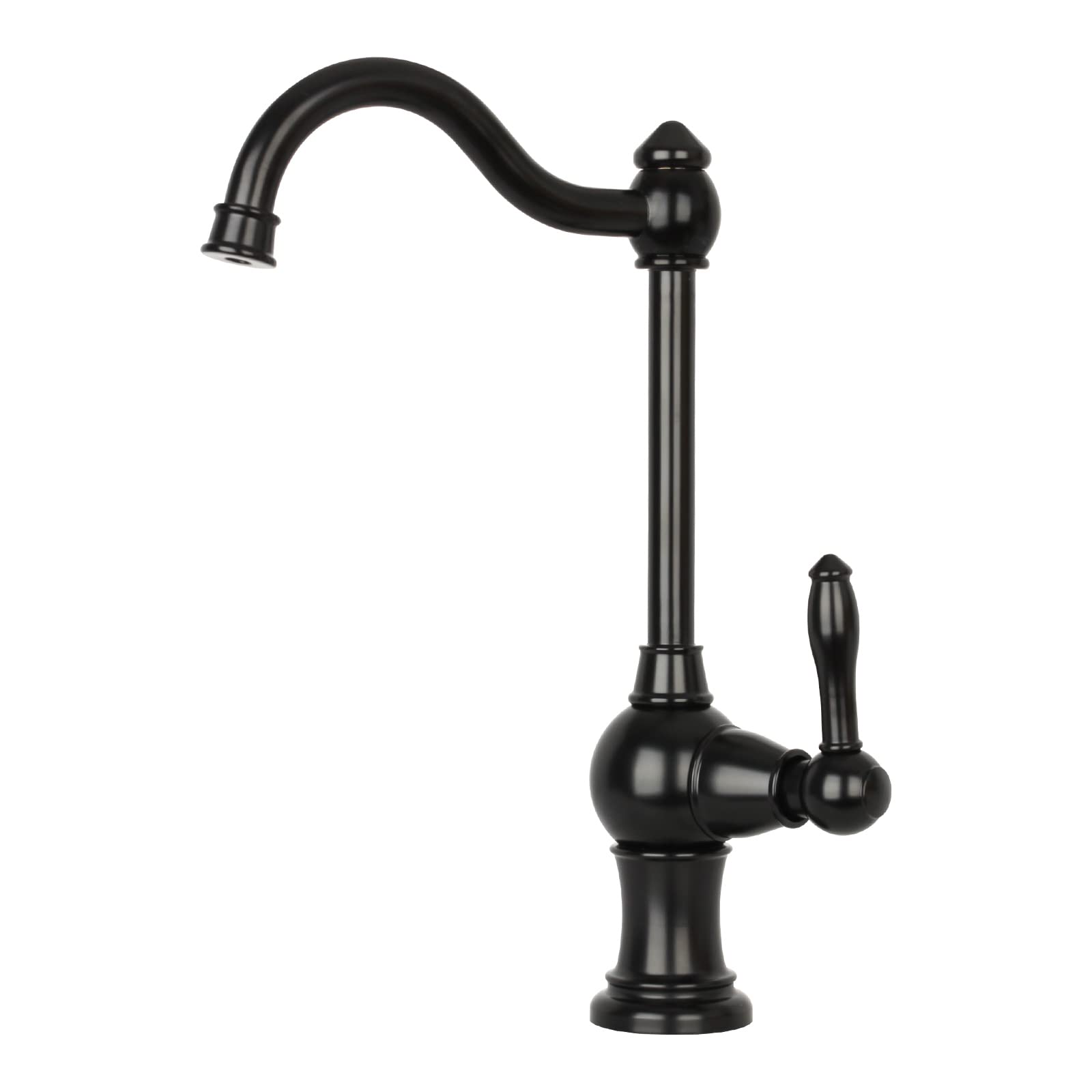 Akicon Lead-Free Brass Kitchen Water Filter Faucet - Matte Black | Fits Most Reverse Osmosis & Water Filtration Systems (Non-Air Gap) | Cold Water Only | Perfect for Clean Drinking Water in Home, Office, or RV