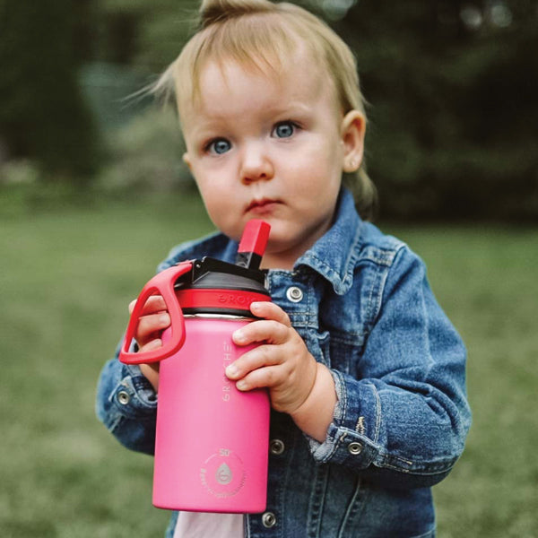GROSCHE Lil Chill Kids Insulated Sip Flask - BPA-Free Stainless Steel Water Bottle for Boys & Girls, Leak-Proof & Durable for School, Sports & Outdoor Activities