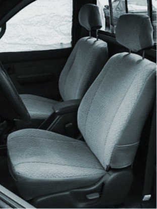 **Durafit Custom Seat Covers for 2001-2004 Toyota Tacoma - Gray with XD3 Camo Inserts (Pair) | Perfect for Off-Roading & Truck Enthusiasts**