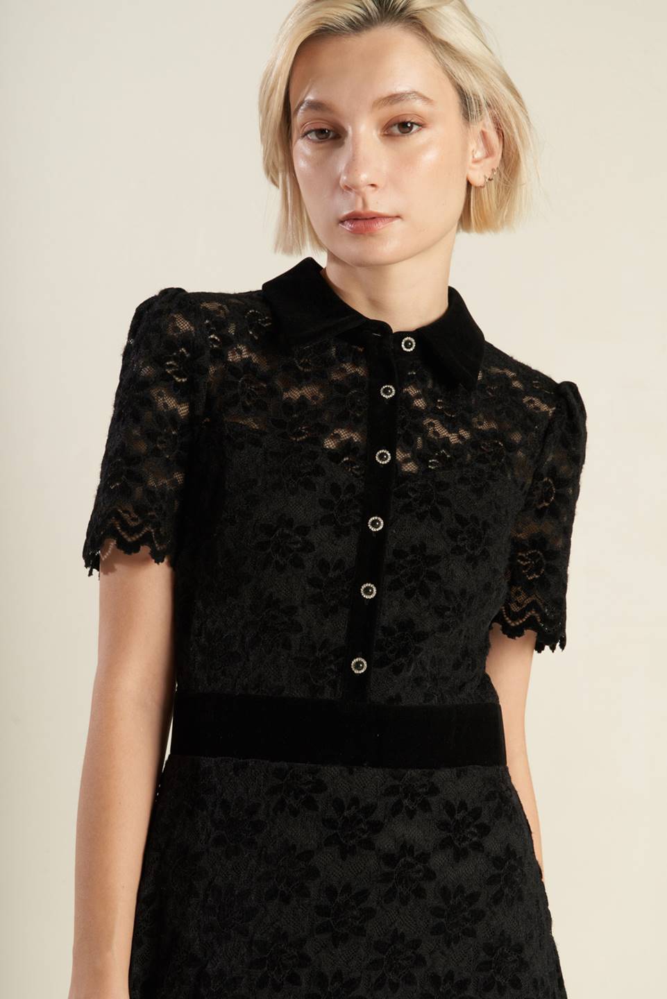 BOLD SYMPHONY WOVEN LACE MIDI DRESS - Elegant Floral Embroidery Summer Party Dress for Women, Perfect for Weddings, Cocktail Parties & Date Nights