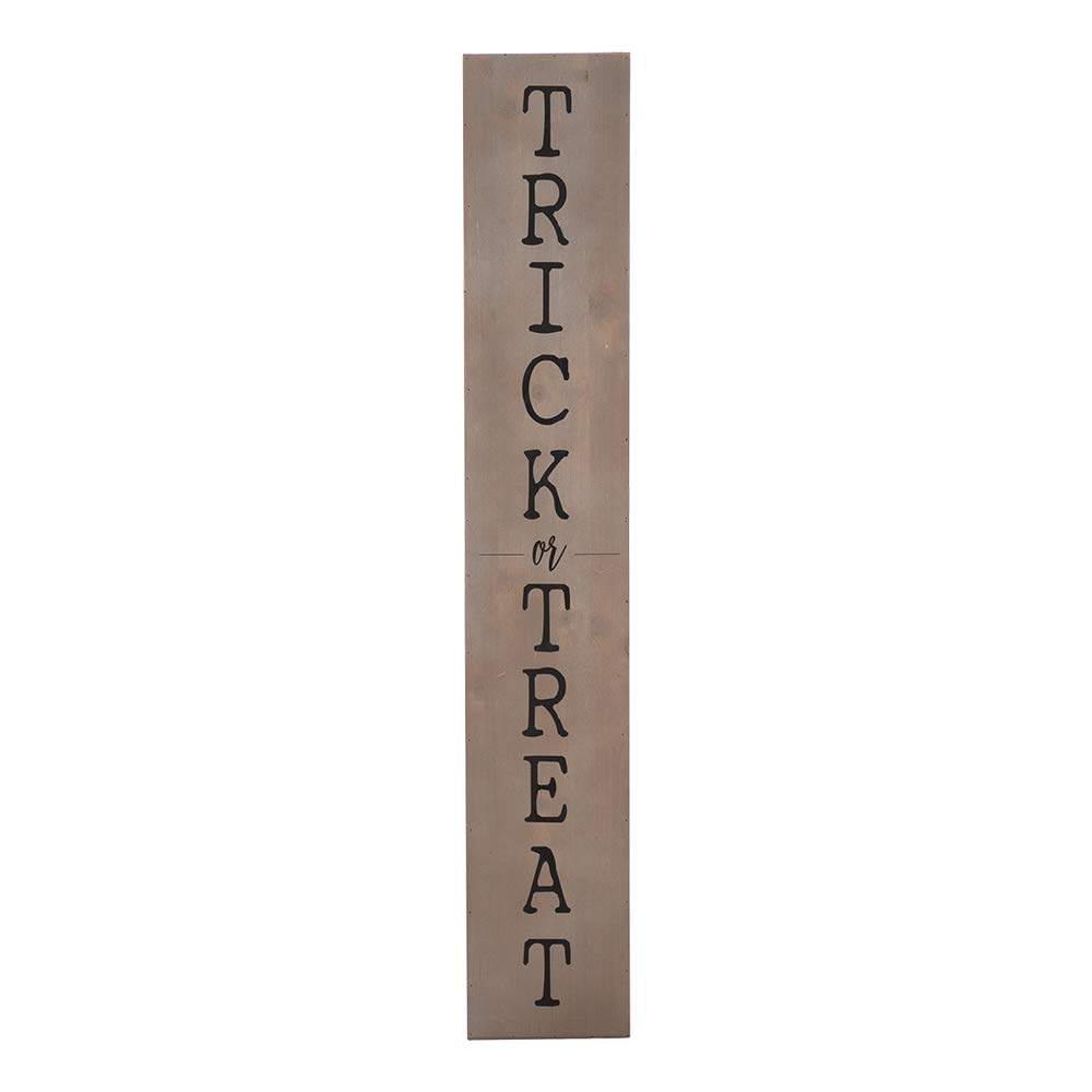 Halloween Trick or Treat Hanging Sign - Spooky Holiday Wall Decor for Home, Party & Outdoor Decorations