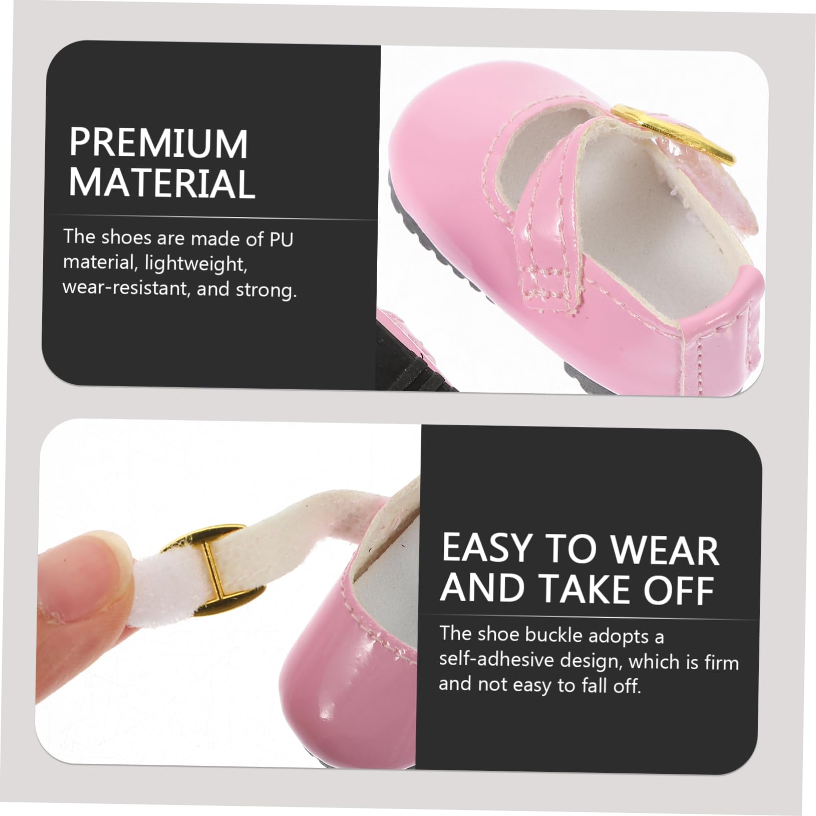 1 Pair Mini Dolls Dress Shoes for Girls - BJD Doll Shoes, Leather & Cotton Baby Shoes for 15cm Doll Outfits | Perfect for Doll Fashion, Collectibles, Photography & Decoration