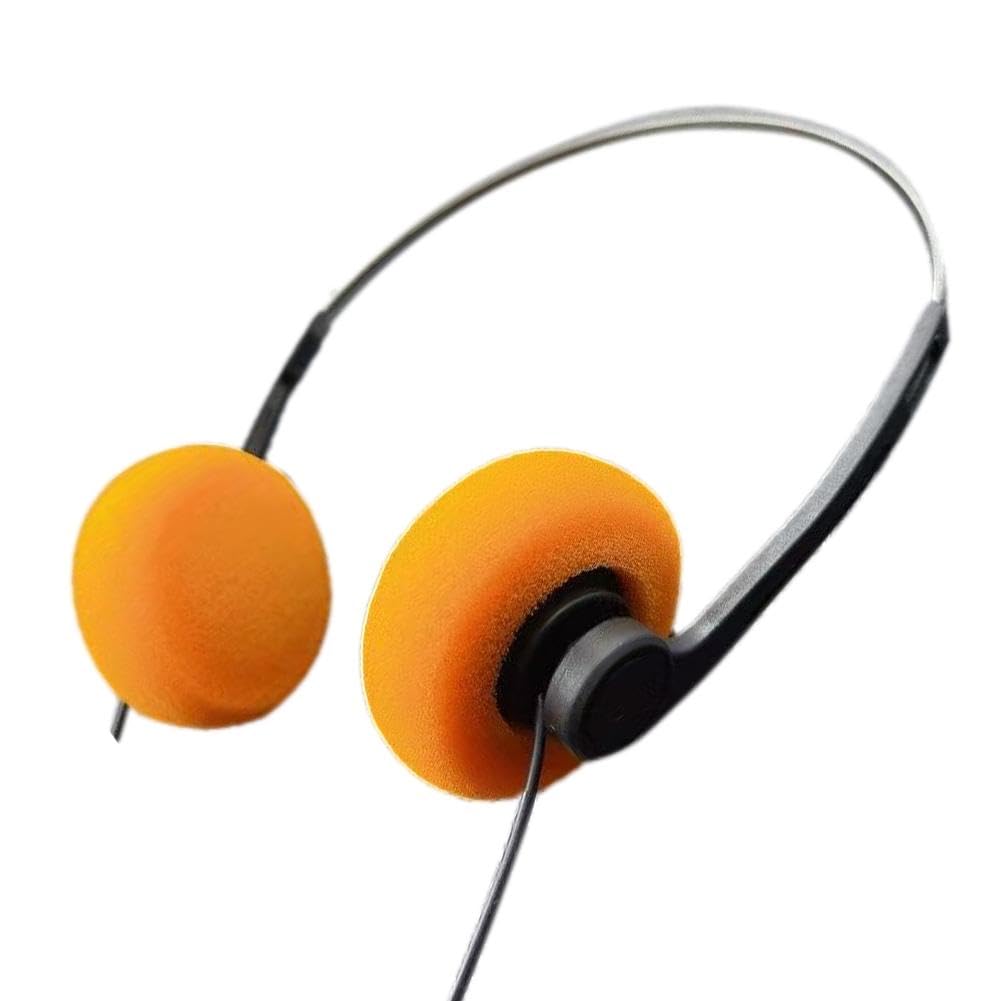 Vintage Retro Headphones 80s 90s Style - Mini Stereo Lightweight Wired On-Ear Headset with Cord for Phone Tablet - Perfect for Music Lovers, Collectors & Nostalgic Gift Giving