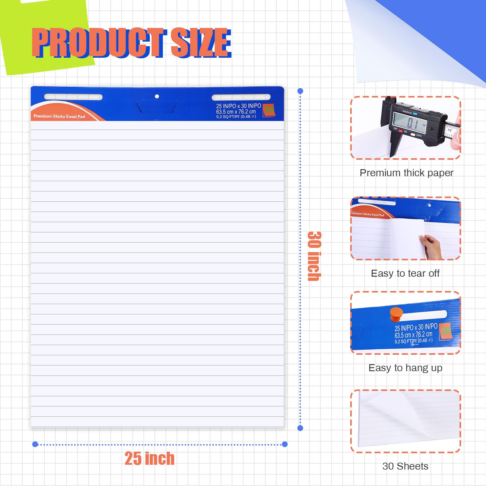 ReliThick 6-Pack Sticky Easel Pads 25