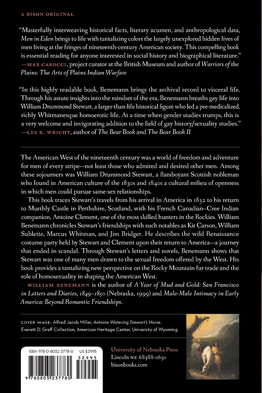 Men in Eden: William Drummond Stewart and LGBTQ+ History in the Rocky Mountain Fur Trade | Frontier Exploration, Historical Research & Queer Studies