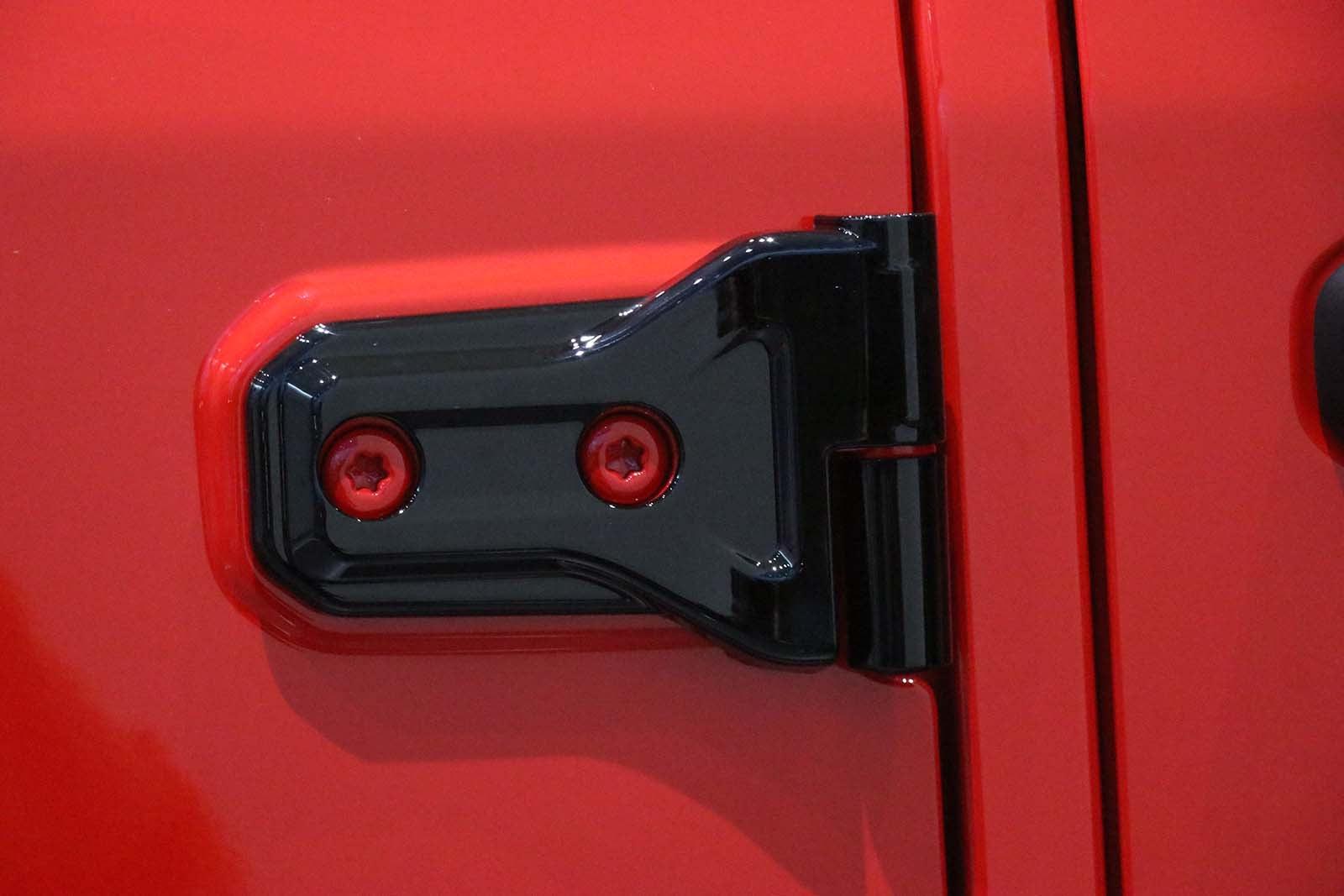 8-Piece Door Hinge Shell Set for Jeep Wrangler JL 2018-2022 - Black/Red/Silver Color Options - Perfect for Off-Road Protection & Customization