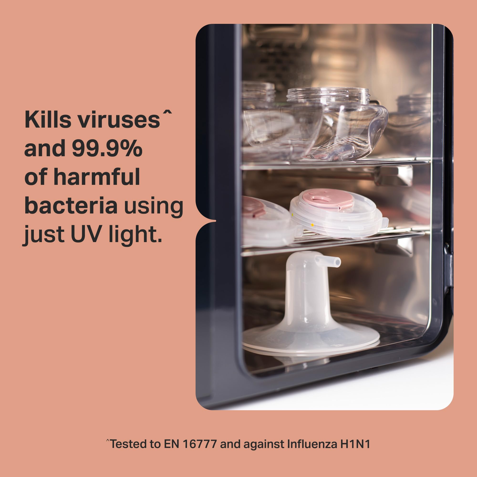 Tommee Tippee Ultra UV Sterilizer and Dryer for Baby Bottles - Kills 99.9% of Germs & Viruses | Steam-Free Sanitizing | Includes Storage for Bottles & Accessories | Perfect for Nursery, Travel & Daycare Use