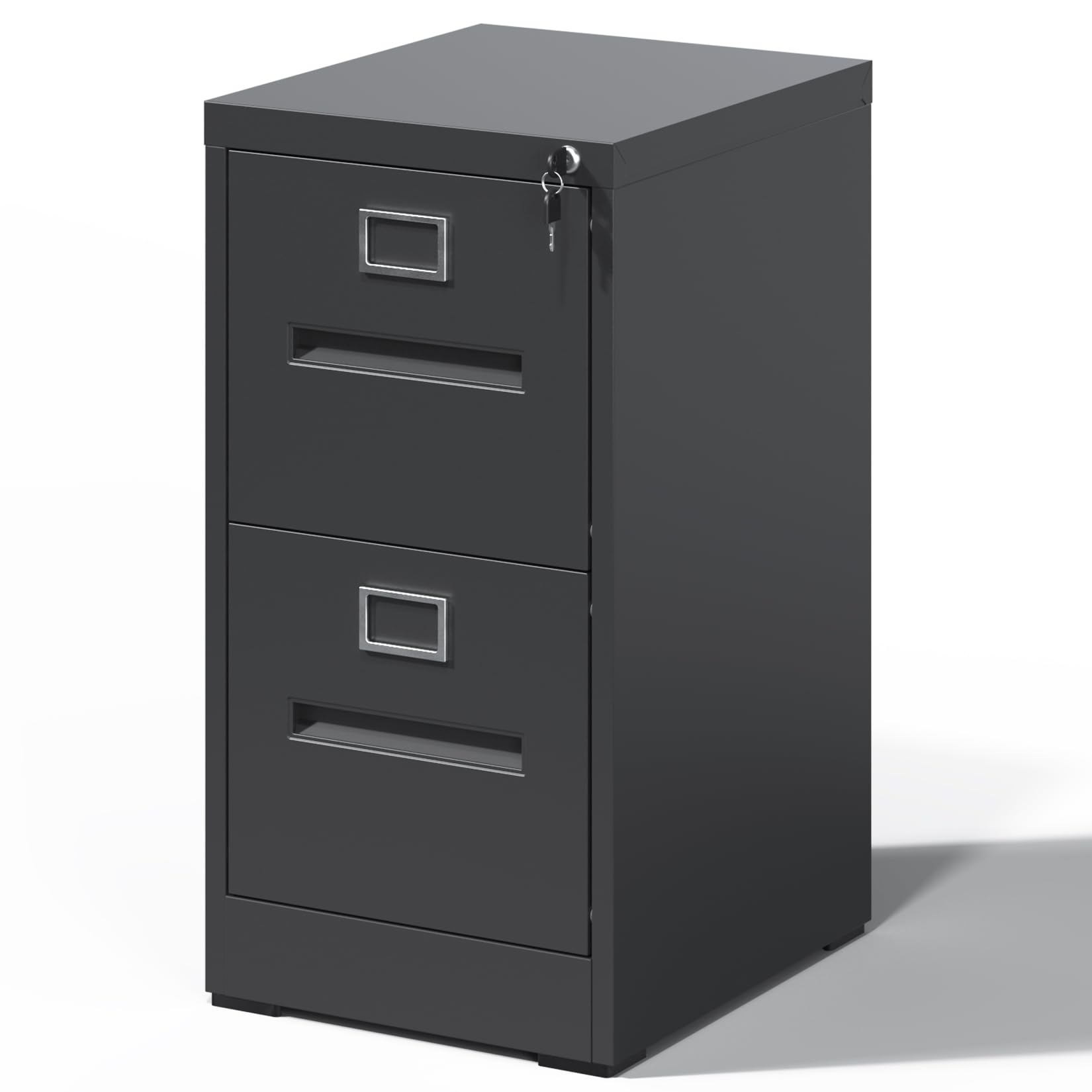 2-Drawer Metal File Cabinet - Locking Vertical Filing Cabinet for Home & Office, Easy Assembly, Fits Legal/Letter/A4/F4 Documents - Perfect for Organizing Files, Bills, and Office Supplies