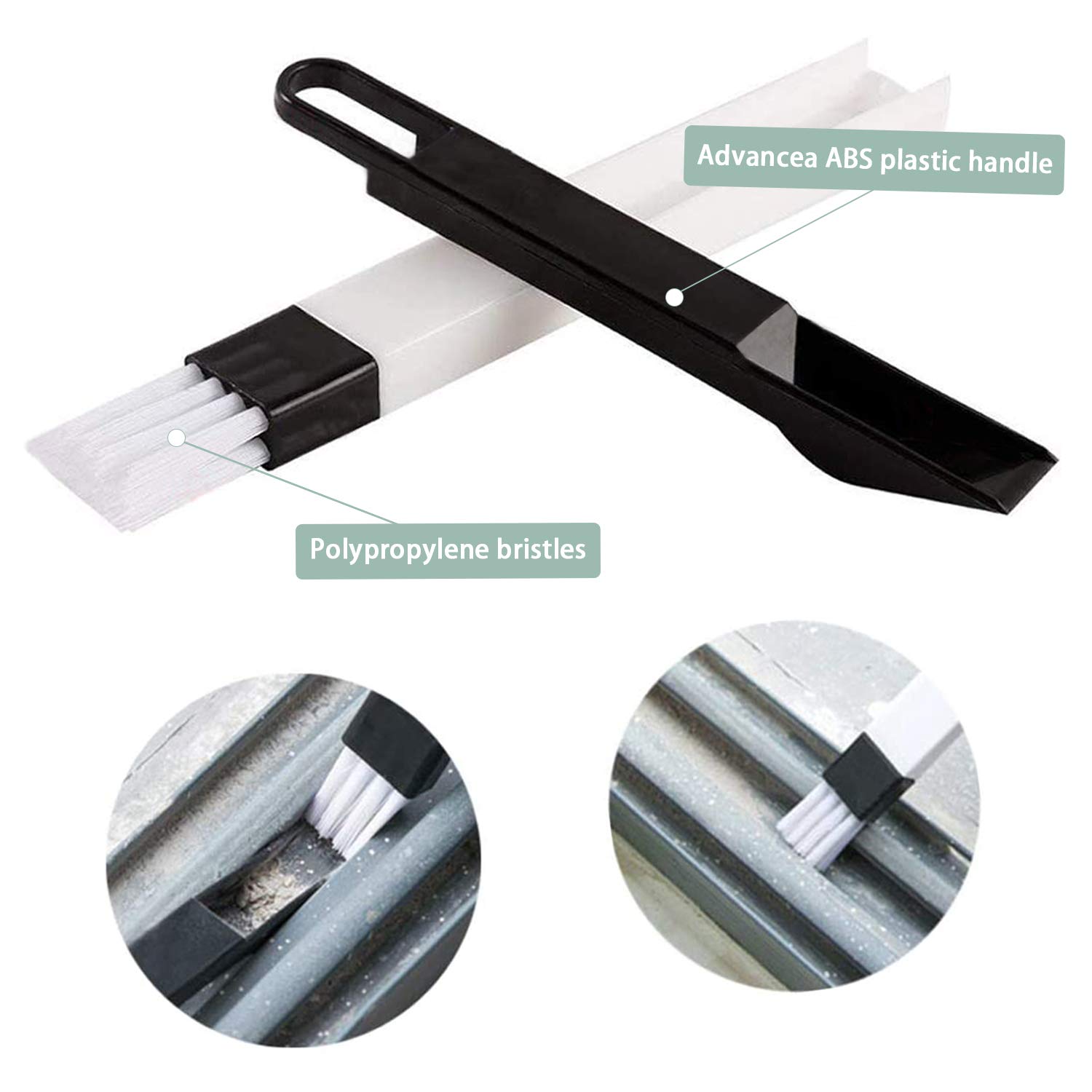 8-Piece Handheld Groove & Gap Cleaning Kit - Multi-Purpose Crevice Brushes for Sliding Doors, Window Tracks, Tile Lines, Shutters, Car Vents, AC Units & Keyboards | Perfect for Home, Office & Auto Deep Cleaning