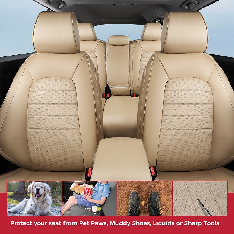 Honda CRV Seat Covers 2023-2025 Custom Fit - Premium Car Seat Protectors for Honda CRV Models | Perfect for Road Trips, Daily Commute & Pet Protection