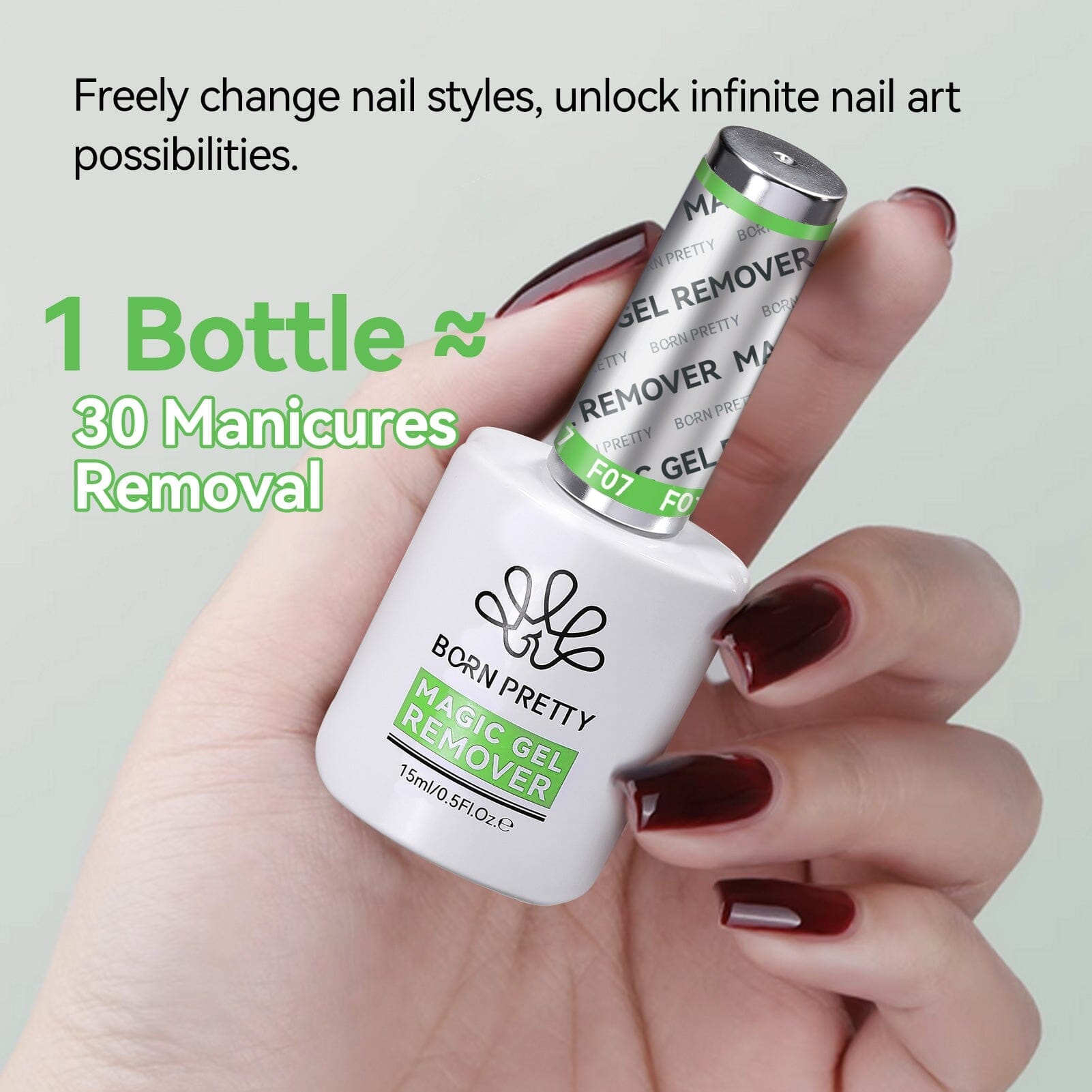 2 Pack Magic Gel Remover with Peelable Base - 15ml Nail Polish Remover for Gel & Acrylic Nails - Perfect for Salon & Home Manicure/Pedicure