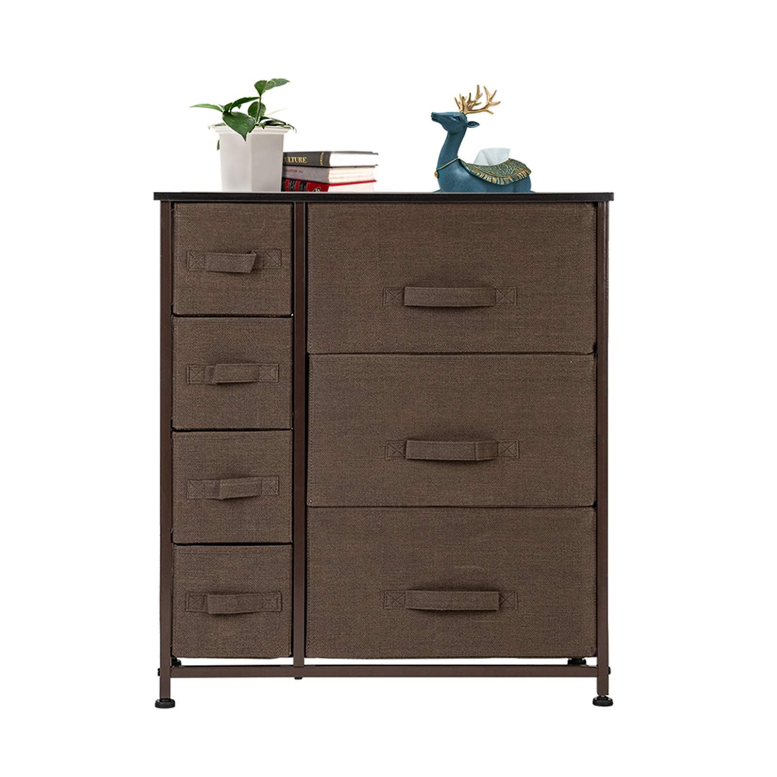 GOTOTOP 7-Drawer Fabric Storage Dresser, Tall Chest Organizer with Sturdy Steel Frame - Perfect for Bedroom, Hallway, Entryway, Kids Room, Nursery & Closet Organization | Space-Saving Clothes Storage Solution for Small Spaces & Home Decor
