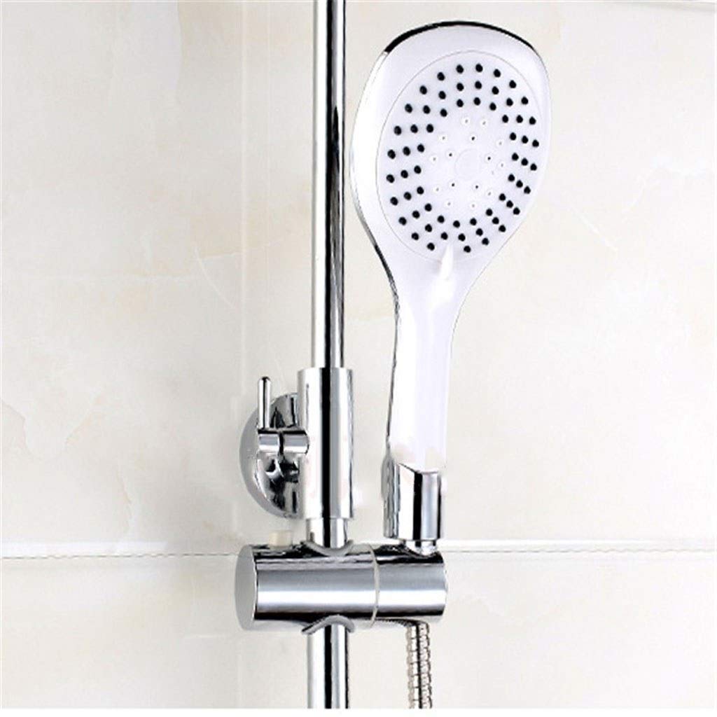 Premium Copper Shower System with Ceramic Pillar & Rain Shower Head - Hotel & Household Bathroom Upgrade in White/Chrome - Perfect for Luxury Spa Experience & Modern Home Renovation