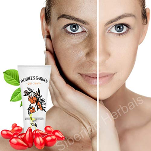 HENDEL'S GARDEN 3 Tubes Anti-Wrinkle Goji Berry Face Cream - Natural Anti-Aging Moisturizer for Women & Men - Reduce Fine Lines & Wrinkles - Perfect for Night Care & Daily Skincare Routine