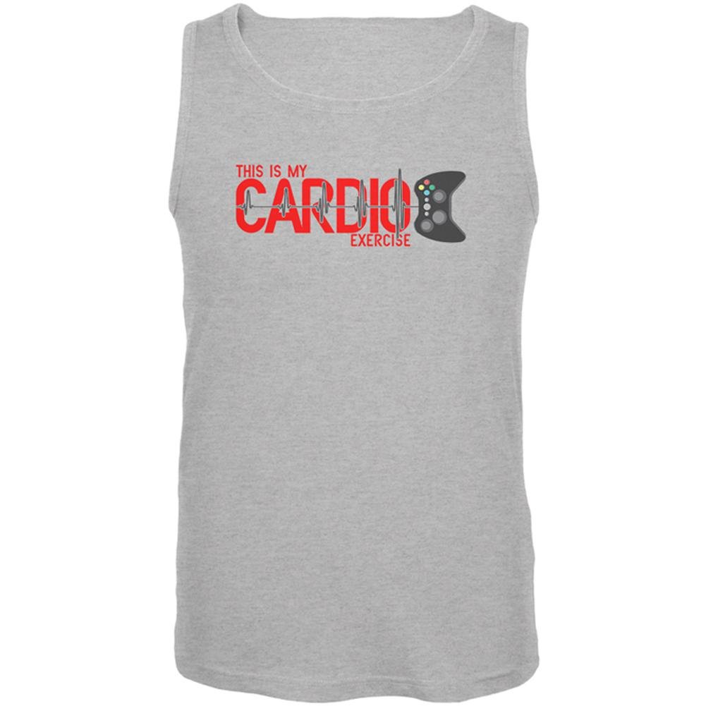 Men's Heart Rate Monitor Tank Top - Cardio Exercise Game Controller Gen 3 - Heather Grey 2XL - Fitness Tracking & Workout Shirt for Gym, Running & Gaming