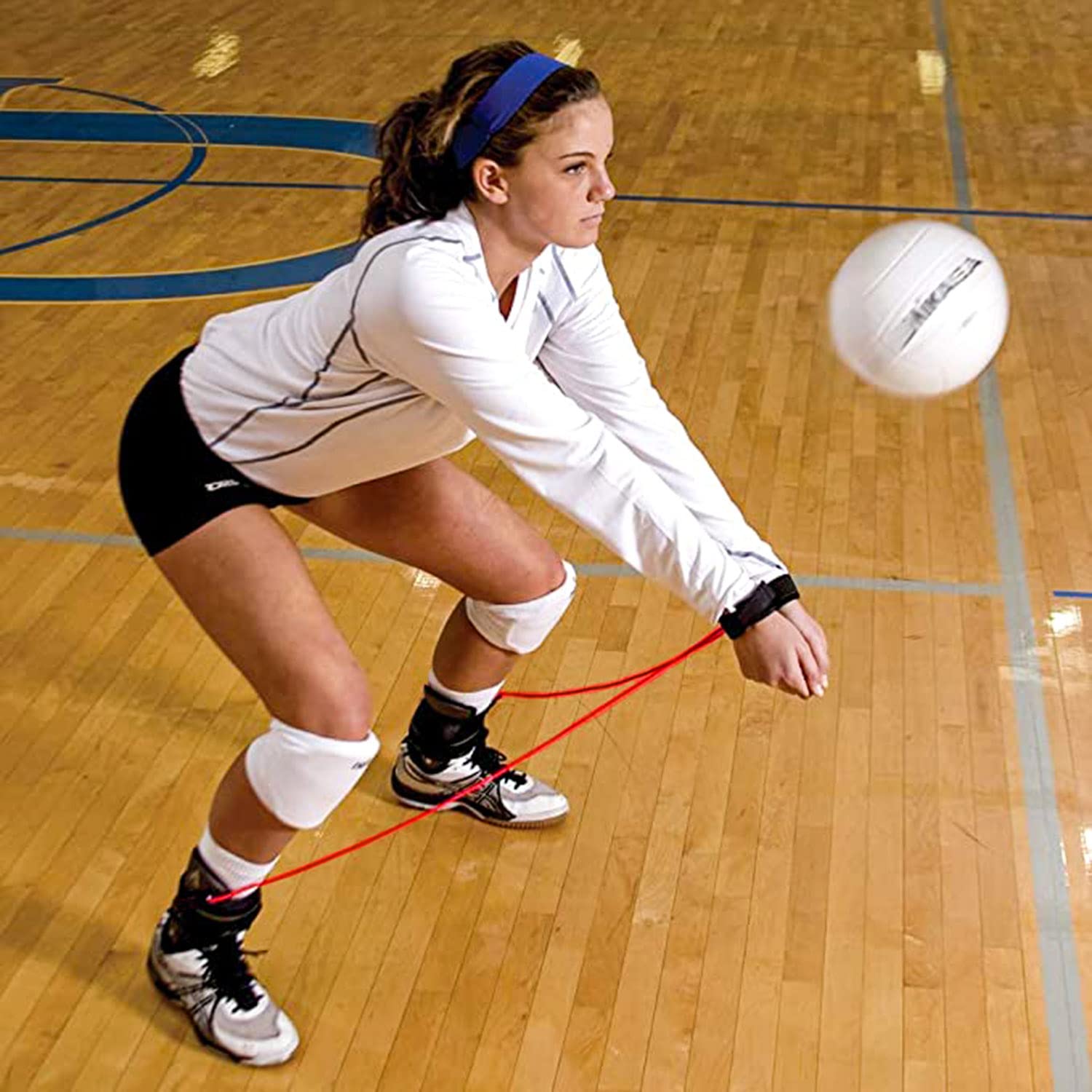 TOBWOLF Volleyball Training Resistance Band - Elastic Pull Rope for Jump & Agility Drills - Prevent Excessive Arm Movement - Perfect for Volleyball Practice, Strength Training & Fitness Workouts