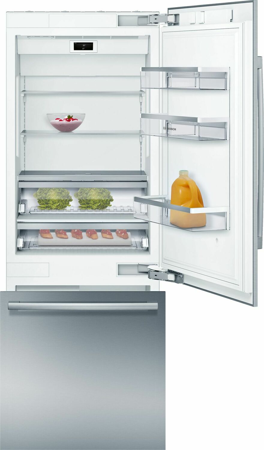 Bosch B30BB935SS 30-Inch Built-In Bottom Freezer Refrigerator - Stainless Steel, Energy Star Certified | Perfect for Modern Kitchens & Open-Concept Homes