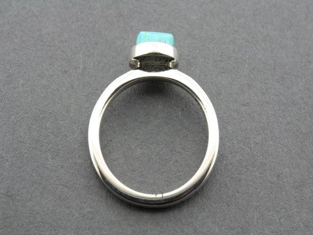 Faceted Turquoise Stackable Ring for Women - Elegant Boho Jewelry for Layering & Everyday Wear