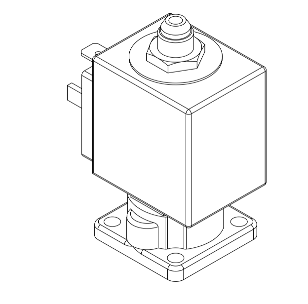Parker 3-Way Complete Solenoid Valve Square Base 120V 9W Ruby - Hydraulic & Pneumatic System Control for Industrial Automation