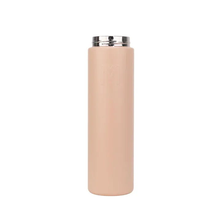 Montii.Co Fusion Universal Insulated Base 700ml Travel Mug - Leak-Proof Coffee Thermos for Hot & Cold Drinks - Perfect for Office, Commuting, Camping and Outdoor Activities (Dune Color)