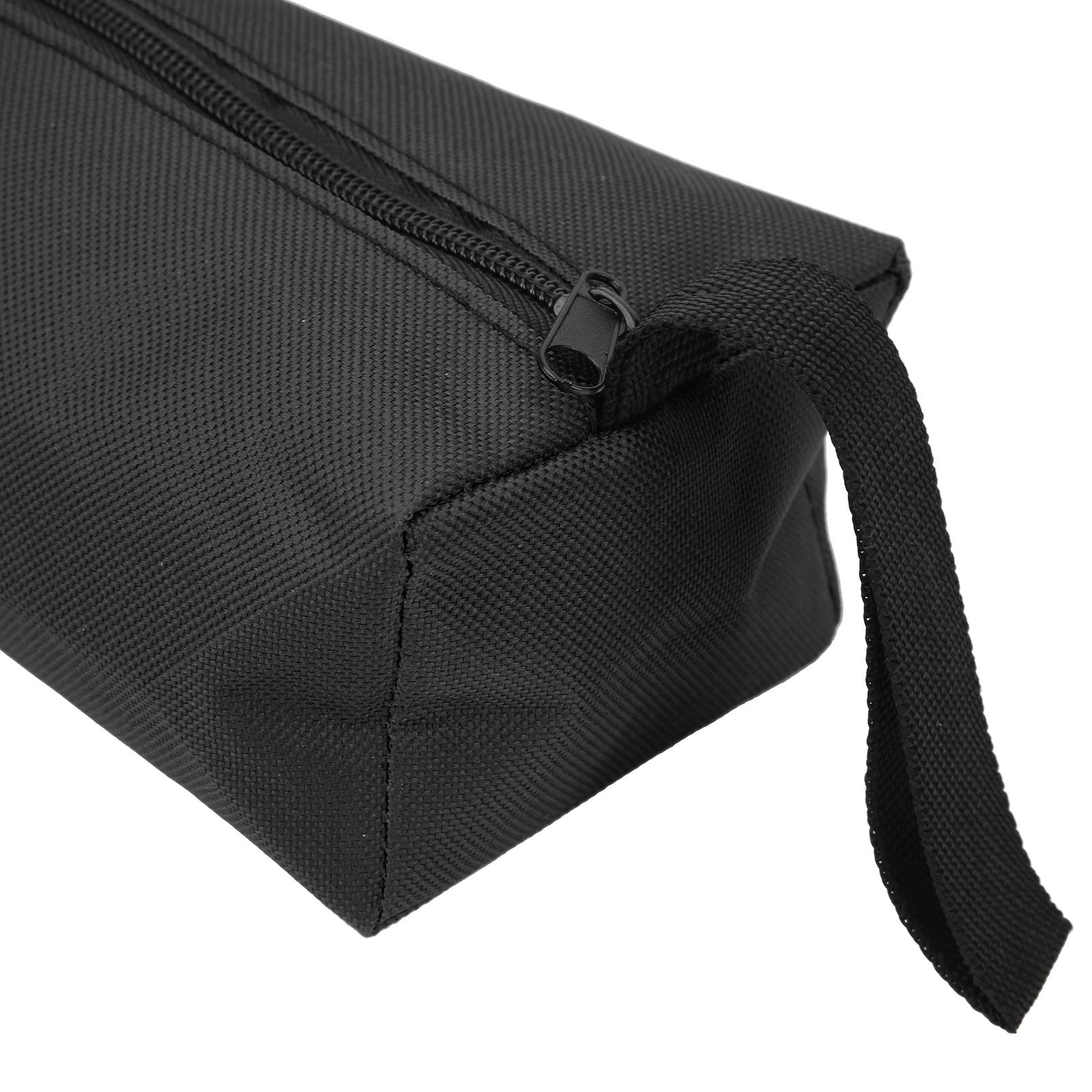 2 Pack Small Tool Bag 9.8x3.3x2.8in - Multi-Purpose Tool Pouch Organizer with Adjustable Wristband for Screwdrivers, Pliers, Nut Drivers - Durable Black Tool Storage for Electricians, Mechanics & DIY Projects