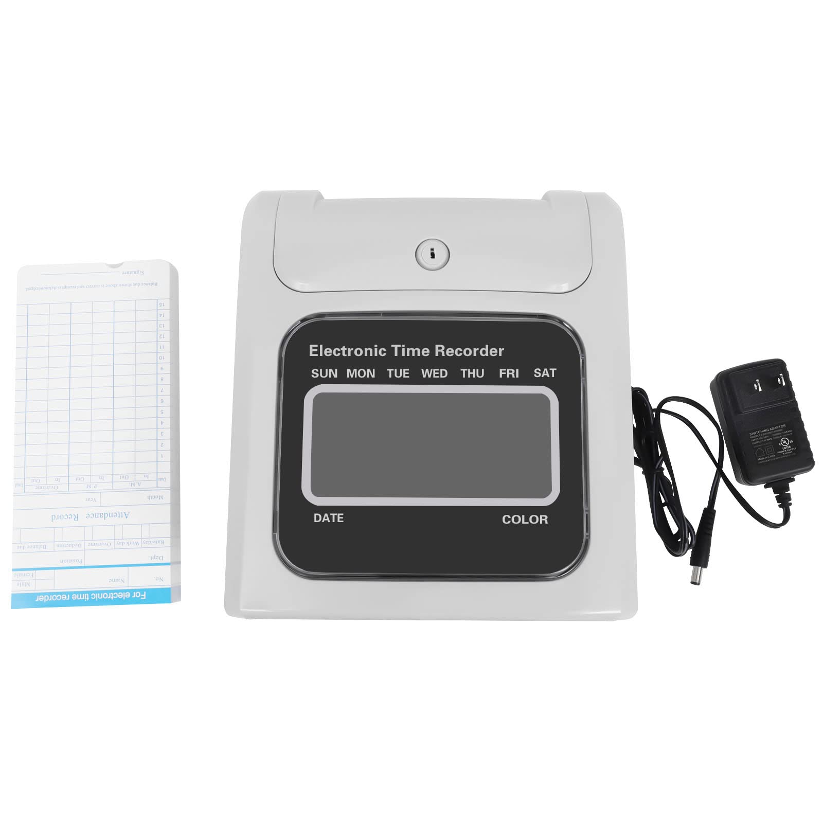 Employee Time Clock for Small Business - Punch Pak System with Time Calculation | Supports Up to 50 Employees | Includes 50 Time Cards & Security Key | 240V | Ideal for Offices, Retail Stores, Warehouses & Workplaces