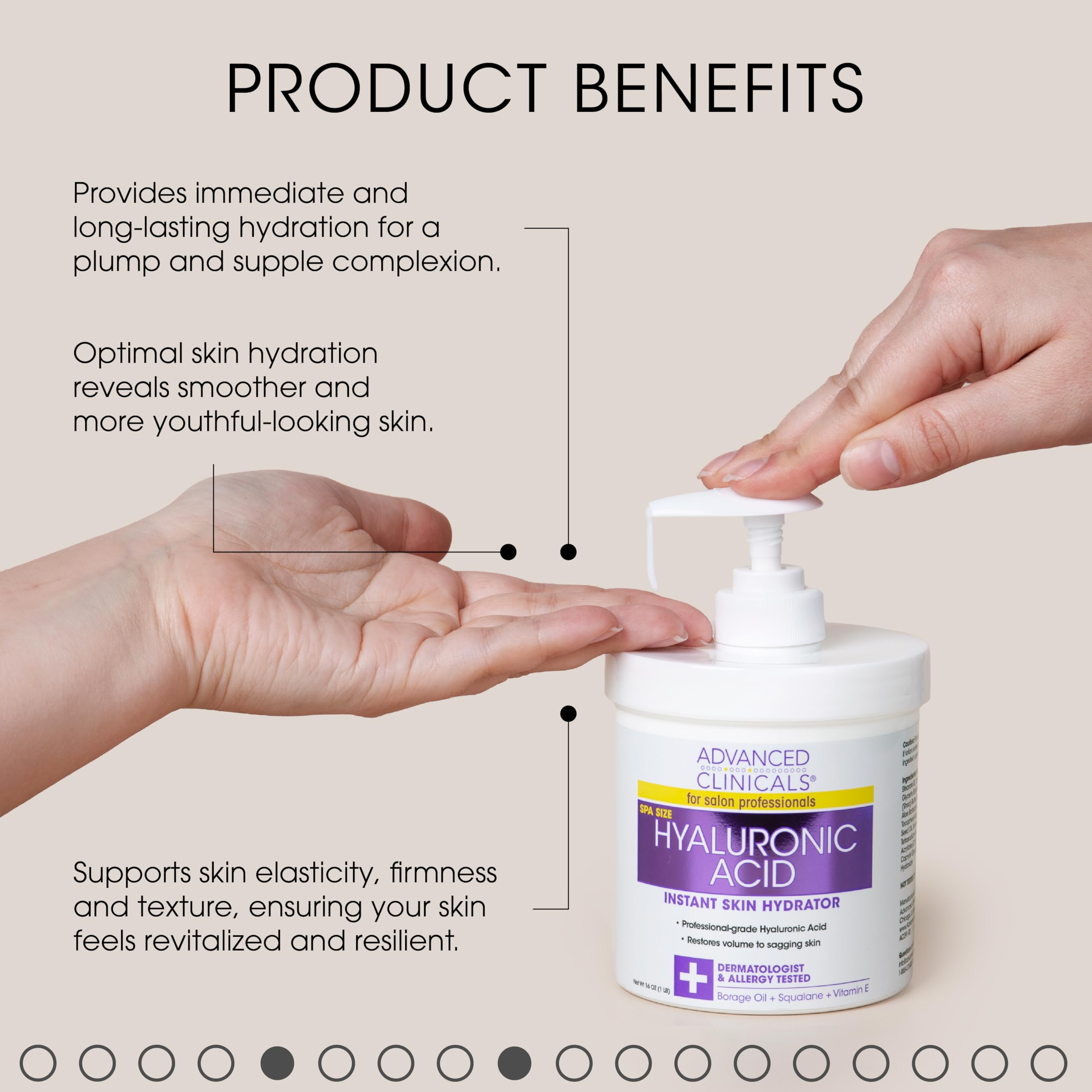 Advanced Clinicals Hyaluronic Acid & Collagen Skin Rescue Cream Set - Deep Hydration & Anti-Aging Face Moisturizer for Dry, Sensitive Skin | Day & Night Use for Glowing Complexion