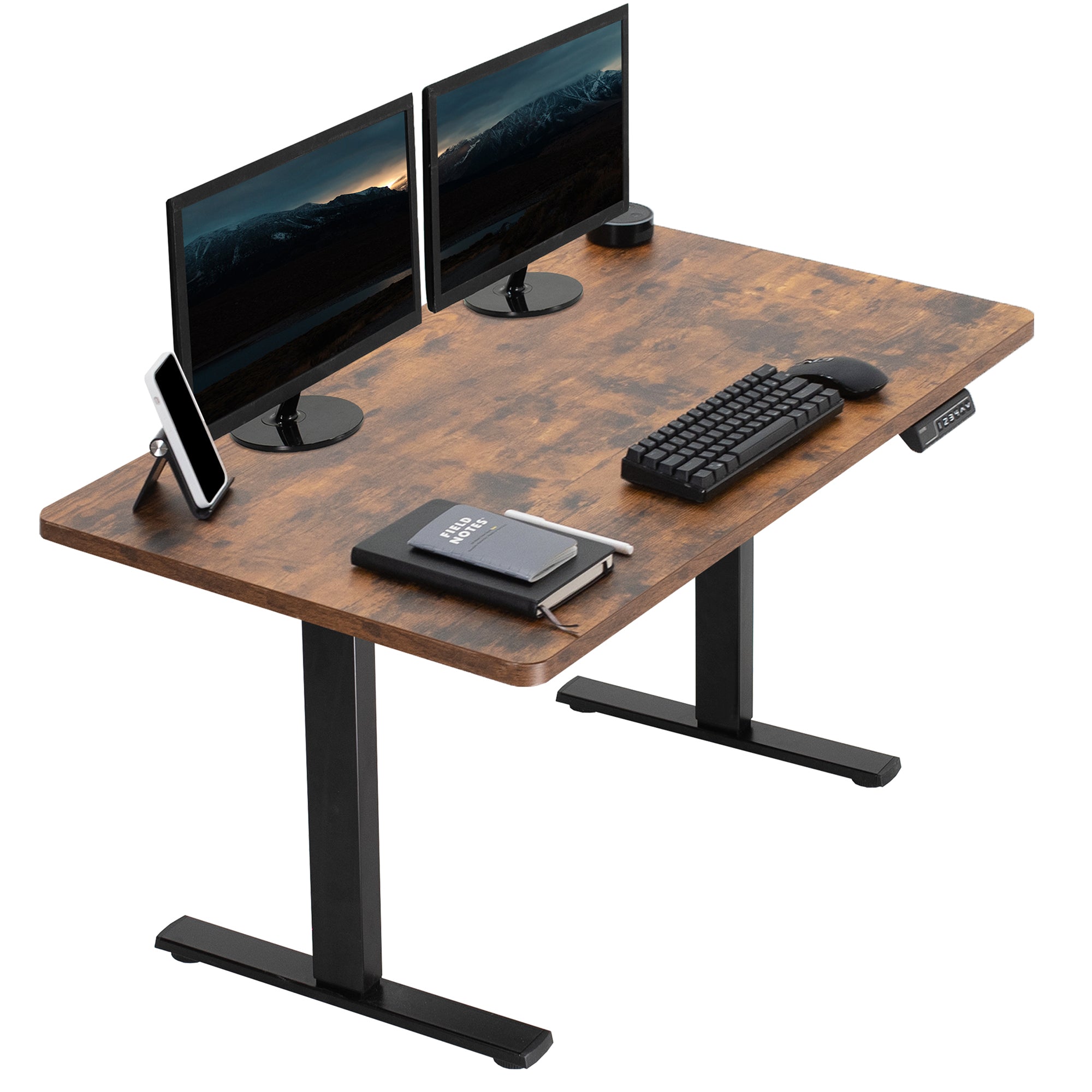 1B Solid Top Series Single Motor Electric Standing Desk with Push Button Memory Controller - Perfect for Home Office, Gaming & Workspace Ergonomics