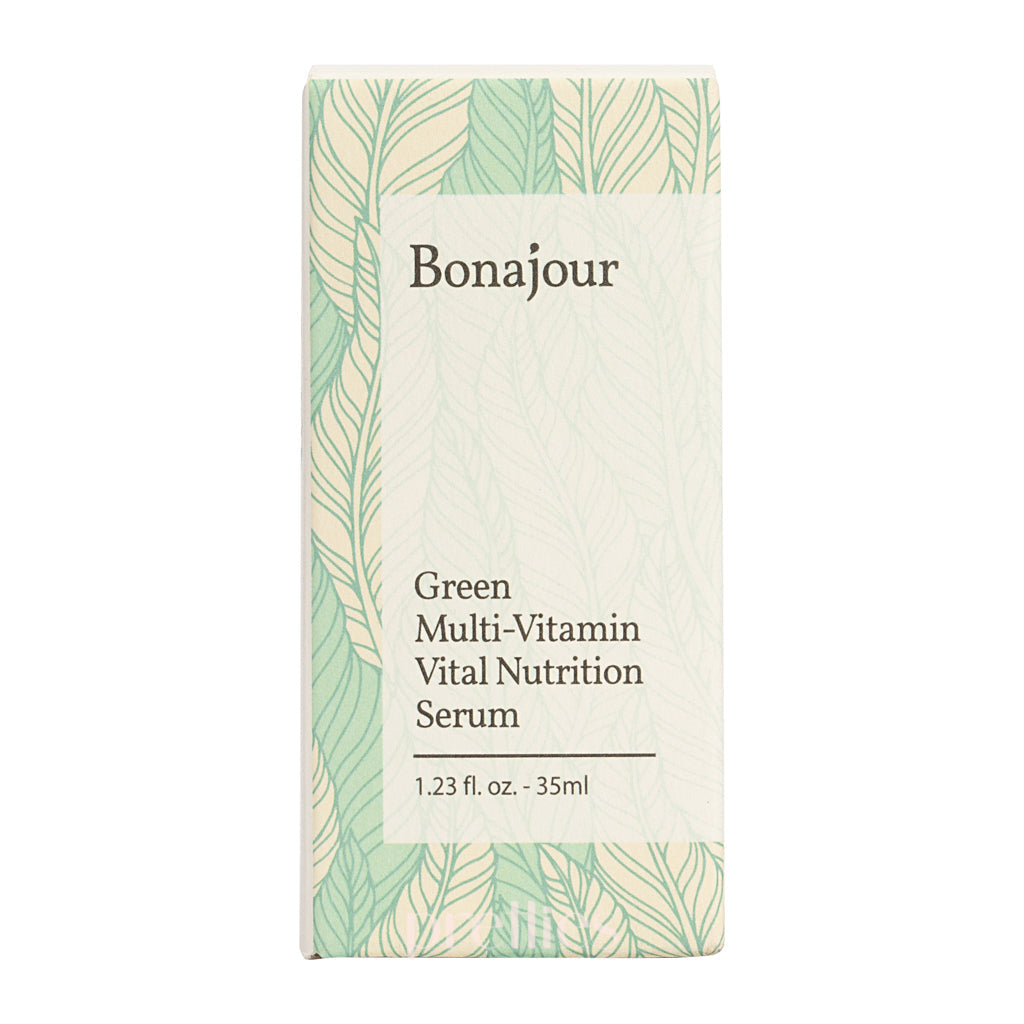 Bonajour Green Multi Vitamin Vital Nutrition Serum 35ml - Antioxidant Face Serum for Brightening & Hydration - Perfect for Daily Skincare Routine & Anti-Aging Care