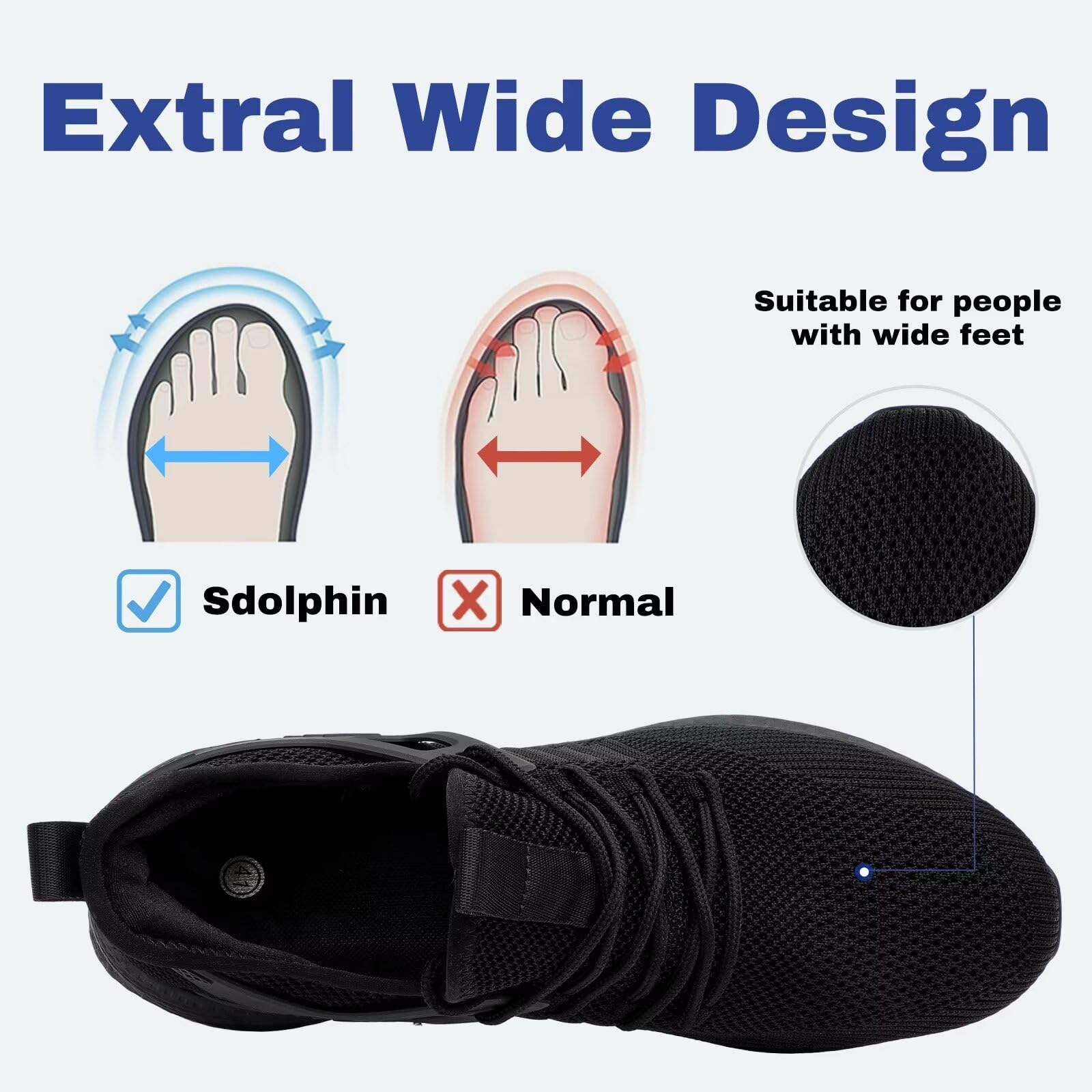 SDolphIN Men's Running Shoes - Lightweight Breathable Sneakers for Tennis, Workout, Walking & Gym | Non-Slip Rubber Sole | Comfortable Athletic Shoes for Men | Perfect for Jogging, Training & Daily Wear