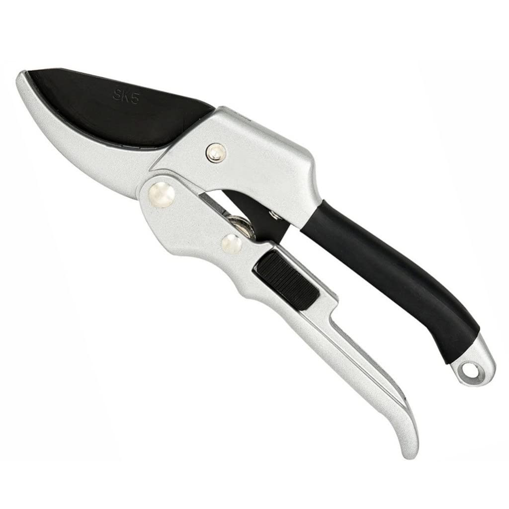 8 Inch Power Drive Ratchet Anvil Pruning Shears - Heavy Duty Garden Scissors for Tree Trimming, Branch Cutting & Plant Care | Ideal for Gardening, Landscaping & Outdoor Use