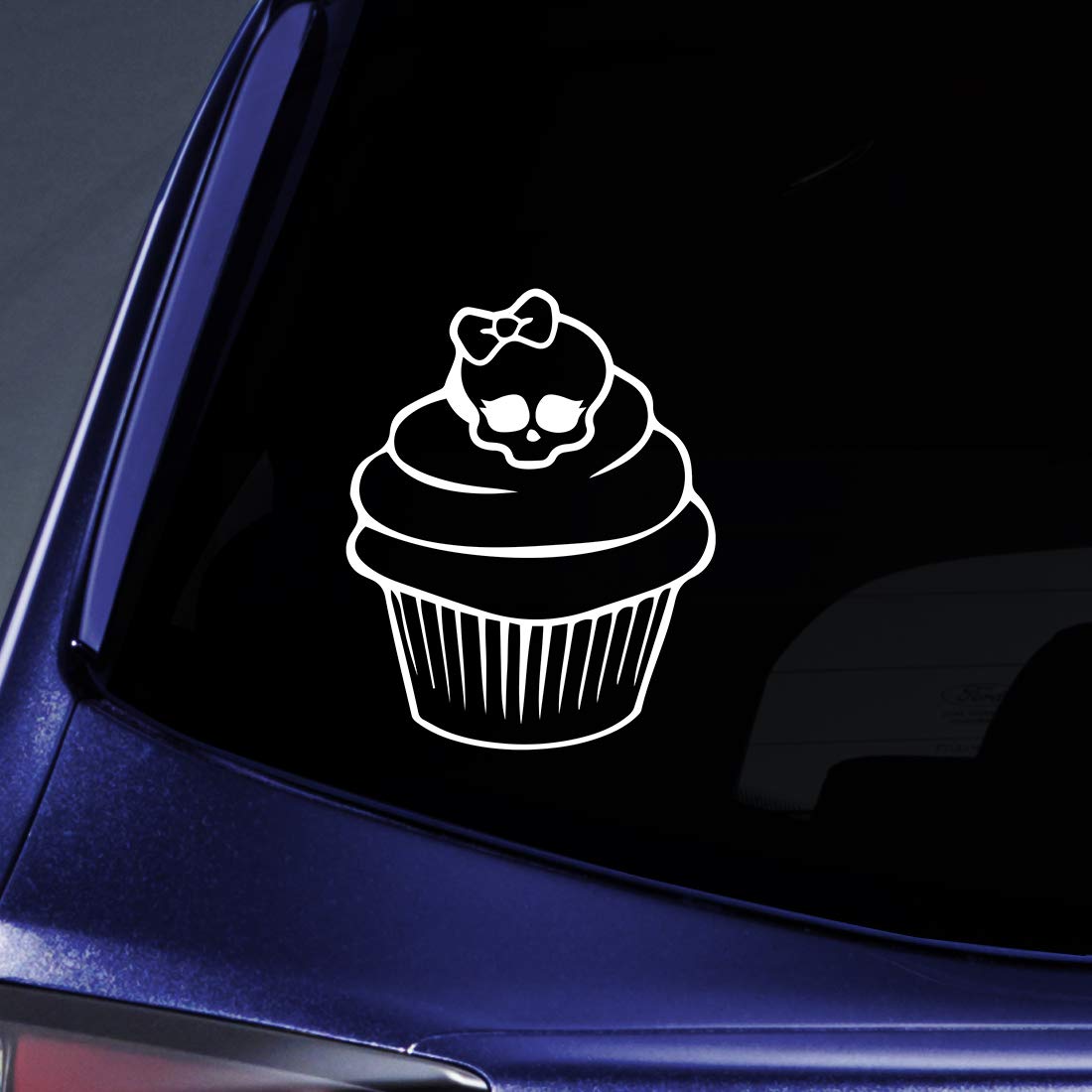 Cute Skull Cupcake Stickers - 5.5