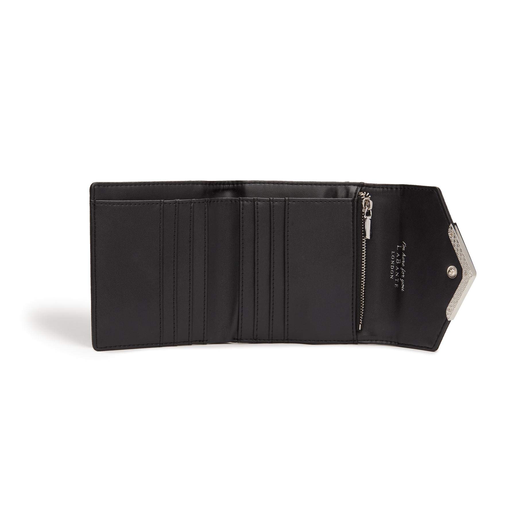 LaBante Diana Vegan Leather Wallets For Women - Small Black Zipper Wallet with RFID Protection | Perfect for Everyday Use, Travel & Minimalist Lifestyle