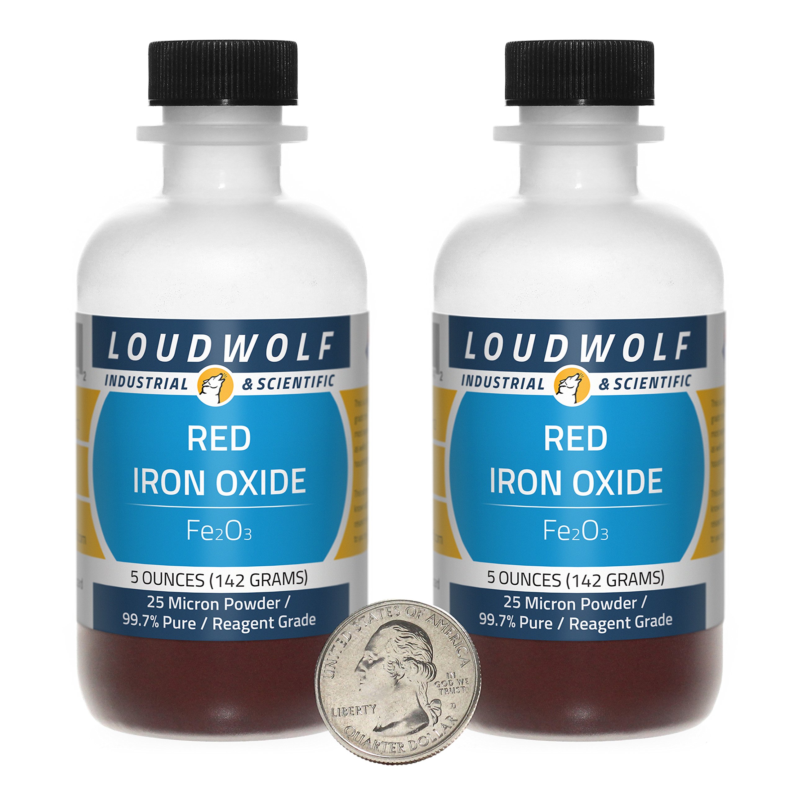 99.7% Pure Iron Oxide Red Powder - 25 Micron Particle Size - 10 Ounces (283g) for Metal Polishing, Concrete Staining & DIY Pigments