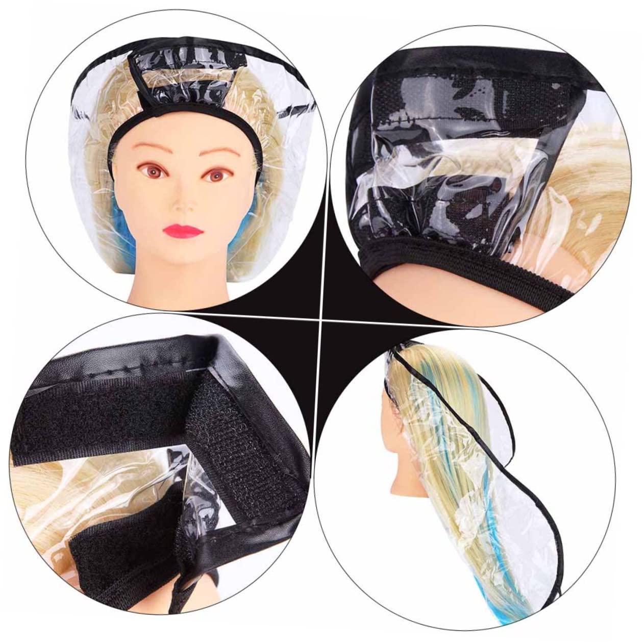 6 Pcs Adjustable Hair Shampoo Bib for Elderly - PP Plastic Hair Dye Funnel & Color Depositing Shampoo Cape - Salon Styling & Hair Care Accessories for Home & Professional Use