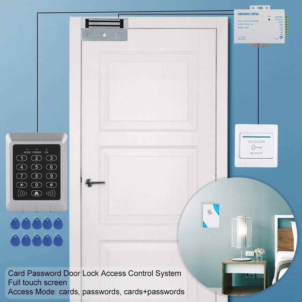 Sonew Smart Door Access Control System - Electric Magnetic Door Lock with Keypad, 180kg Magnetic Lock, Doorbell & Remote Control for Home & Office Security | Ideal for Apartments, Gated Communities & Business Entrances