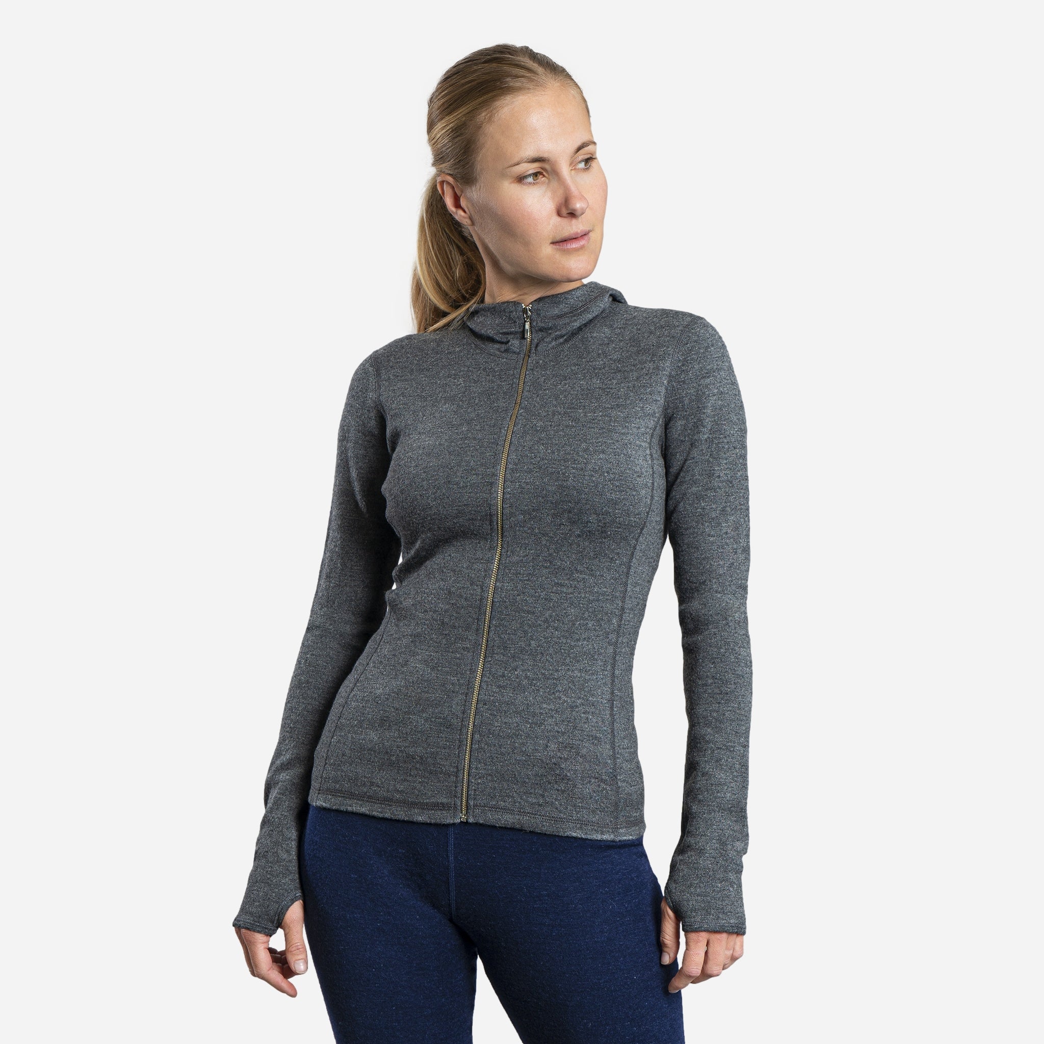 Women's Alpaca Wool Hoodie Jacket - 420 Midweight Full Zip Fleece Pullover for Outdoor Hiking & Winter Travel - Cozy Warm Sweatshirt for Casual Wear