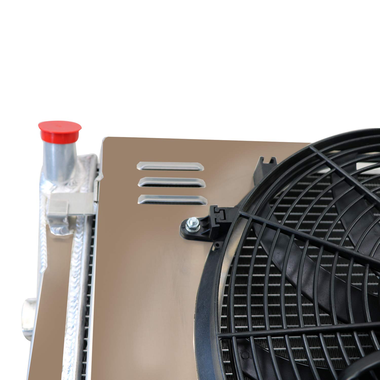 AlloyWorks 3-Row Aluminum Radiator with Shroud Fan & Relay Kit - Compatible with 2005-2013 Chevy Corvette C6, 2003-2006 SSR, Saab 9-3X/9-7X 6.0L 6.2L 7.0L V8 Engines (Includes Double Oil Cooler) - High-Performance Cooling Upgrade for Racing & Hot Weather Driving